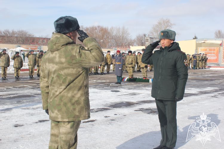 В омской воинской части Росгвардии  прошло мероприятие, посвящённое Дню образования войск национальной гвардии РФ