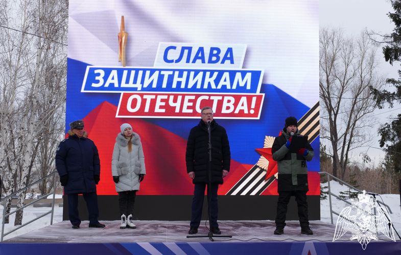 В День защитника Отечества начальник Управления Росгвардии по Омской области принял участие в торжественном мероприятии