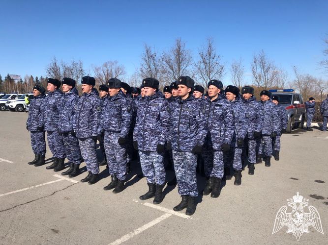 Управление вневедомственной охраны Росгвардии приняло участие в гарнизонном разводе правоохранительных структур в Омске