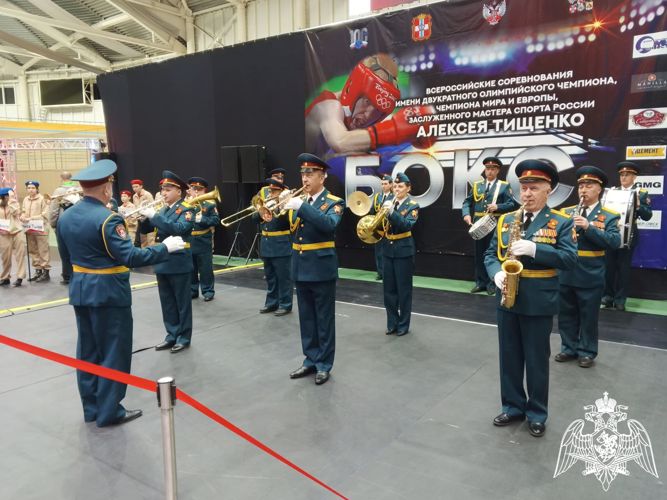 Оркестр Росгвардии принял участие в церемонии открытия Всероссийских соревнований по боксу имени Алексея Тищенко в Омске