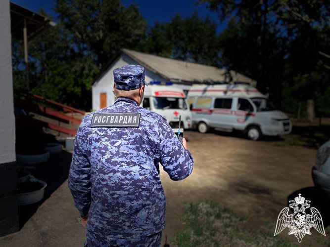 6 карет скорой медицинской помощи принято под охрану Росгвардии в Черлакском районе Омской области 