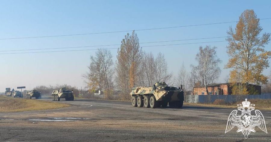 В омском центре подготовки личного состава Росгвардии состоялся 150-километровый марш на БТР