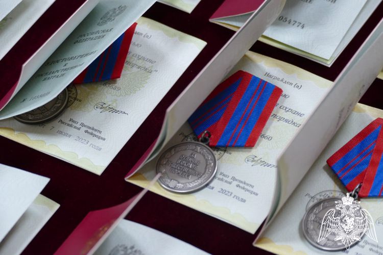 В Управлении Росгвардии по Омской области вручили государственные награды отличившимся сотрудникам спецподразделений