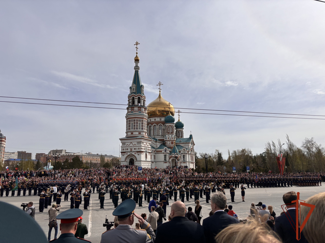 Руководители территориального Управления и омской воинской части Росгвардии приняли участие  в параде Победы в Омске