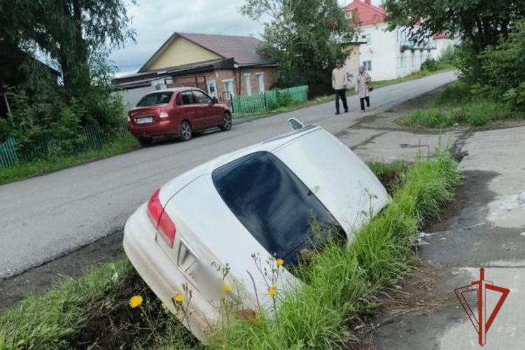 В Омской области росгвардейцы задержали нетрезвого водителя, допустившего съезд в кювет