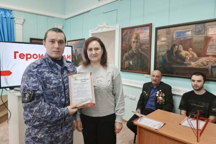 Сотрудник Росгвардии принял участие в проекте «Разговор о важном»: тема — «Герои среди нас»