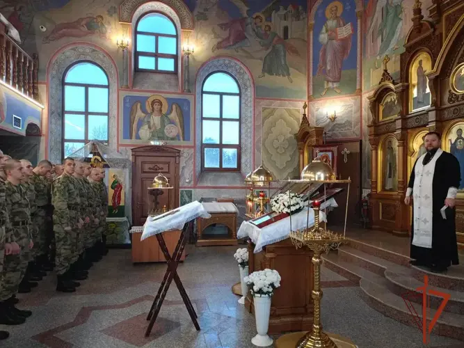 В Омске состоялся обряд крещения военнослужащих Росгвардии по призыву 