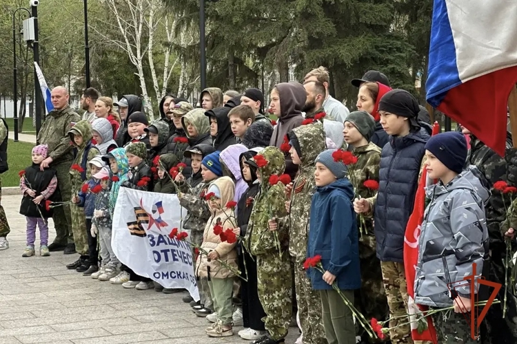 Военнослужащие омской воинской части Росгвардии приняли участие в патриотической акции «Марш Победы»